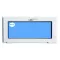 Kippfenster PVC 1000x500 Weiss Gefrorenes Glas