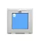 Kippfenster PVC 500x500 Weiss Gefrorenes Glas Profil 50mm