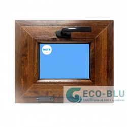 Finestra a vasistas PVC 600x500 Quercia Dorata  Vetro smerigliato