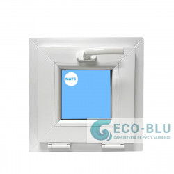 Ventana PVC Oscilante 400X400 Blanca Vidrio Mate