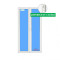 Balconera PVC 1500x2100 Blanca 2 Hojas Oscilobatiente Vidrio Transparente Manivela Interior