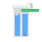 Balconera PVC 1500x2285 Blanca 2 Hojas Oscilobatiente con Persiana Vidrio Transparente Manivela Interior