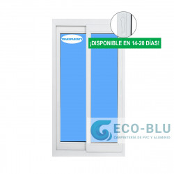 Porte coulissante  Pvc 1200x2100  Blanc Transparent Poignée Intérieur cachée