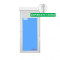 Puerta Balconera PVC 900x2285 Blanca Oscilobatiente Derecha con Persiana Vidrio Transparente Manivela Interior/Exterior con cerradura
