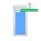 Puerta Balconera PVC 900x2285 Blanca Oscilobatiente Izquierda con Persiana Vidrio Transparente Manivela Interior/Exterior con cerradura